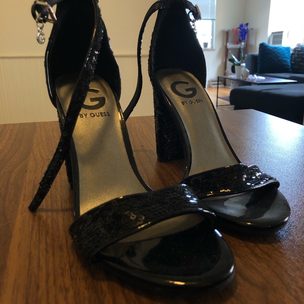 Guess strappy black heels